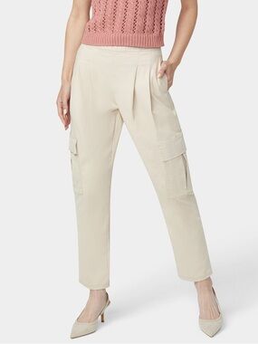 NWT Hue Chinosoft Tapered Cargo Pants Trousers Size Large